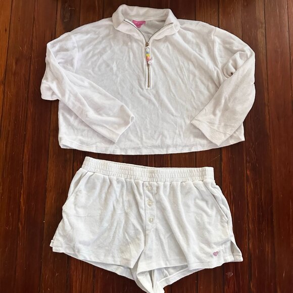 Stoney Clover Lane X Target Terry Cropped 1/4 Zip Pullover & Shorts Set - Picture 4 of 7